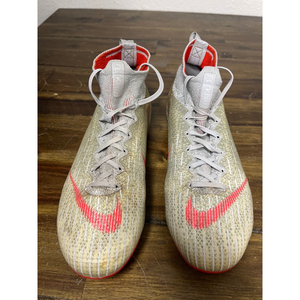 Nike Mercurial Superfly 6 EliteFG Soccer Cleats WolfGrey Crimson AH7340-060 5.5Y